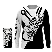 Load image into Gallery viewer, Fish Reaper Custom Name 3D All over printed Fishing Shirts black and white fishing shirts NQS2527