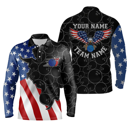 personalized bowling shirt for men – custom name design side view