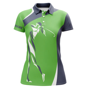 Green Womens golf polo shirt custom name golf gifts for women, personalized unique golf gifts NQS5025