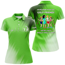 Load image into Gallery viewer, Custom funny women golf polo shirts multi-color we&#39;re more than just golf friends we&#39;re small gang NQS3661