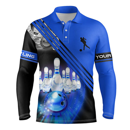 personalized bowling shirt for men – custom name design side view