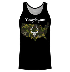 Deer hunting Camo Customize Name 3D All Over Printed Shirts Personalized Hunting gift For Adult And Kid NQS2317