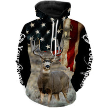 Load image into Gallery viewer, Mule Deer American flag 3D all over print Shirts, Personalized hunting gifts for Men, Women and Kid FSD3162