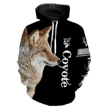 Load image into Gallery viewer, Coyote Hunting Predator Hunter Customize Name 3D Full Printing Shirts Personalized Hunting Gifts for Adult and Kid FSD2073