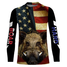 Load image into Gallery viewer, American Flag Wild Boar Hunting Hog Hunter Hunt Hard Full Printing Shirts, Personalized Hog hunting Gifts FSD2725