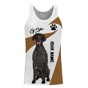 Love German Shorthaired Pointer hunting dog custom name 3D Full printing Shirt, Gifts for GSP lover FSD3720