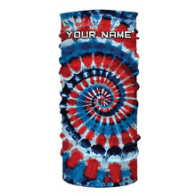 Load image into Gallery viewer, Spiral American flag Tie Dye Custom Shirt, Performance long sleeve UV protection Fishing shirt FSD3366