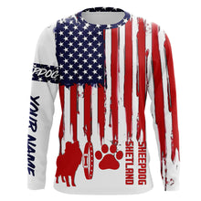 Load image into Gallery viewer, Patriotic American flag dog Shirts for Men Women with many dog breeds to choose from FSD4136