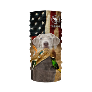 Personalized Silver Labrador Retriever Duck Hunting Dogs American flag Shirts, Hunting gifts FSD3867