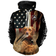 Load image into Gallery viewer, Bird dog Labs Fox red Labrador Retriever Pheasant Hunting American flag 3D all over print Shirts FSD3875