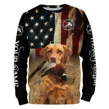 Load image into Gallery viewer, Bird dog Labs Fox red Labrador Retriever Pheasant Hunting American flag 3D all over print Shirts FSD3875