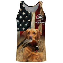 Load image into Gallery viewer, Bird dog Labs Fox red Labrador Retriever Pheasant Hunting American flag 3D all over print Shirts FSD3875