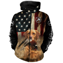 Load image into Gallery viewer, Bird dog Labs Fox red Labrador Retriever Pheasant Hunting American flag 3D all over print Shirts FSD3875