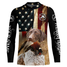 Load image into Gallery viewer, Best Pheasant dogs GSP German Shorthaired Pointer American flag 3D all over print Shirts, Hoodie FSD3876
