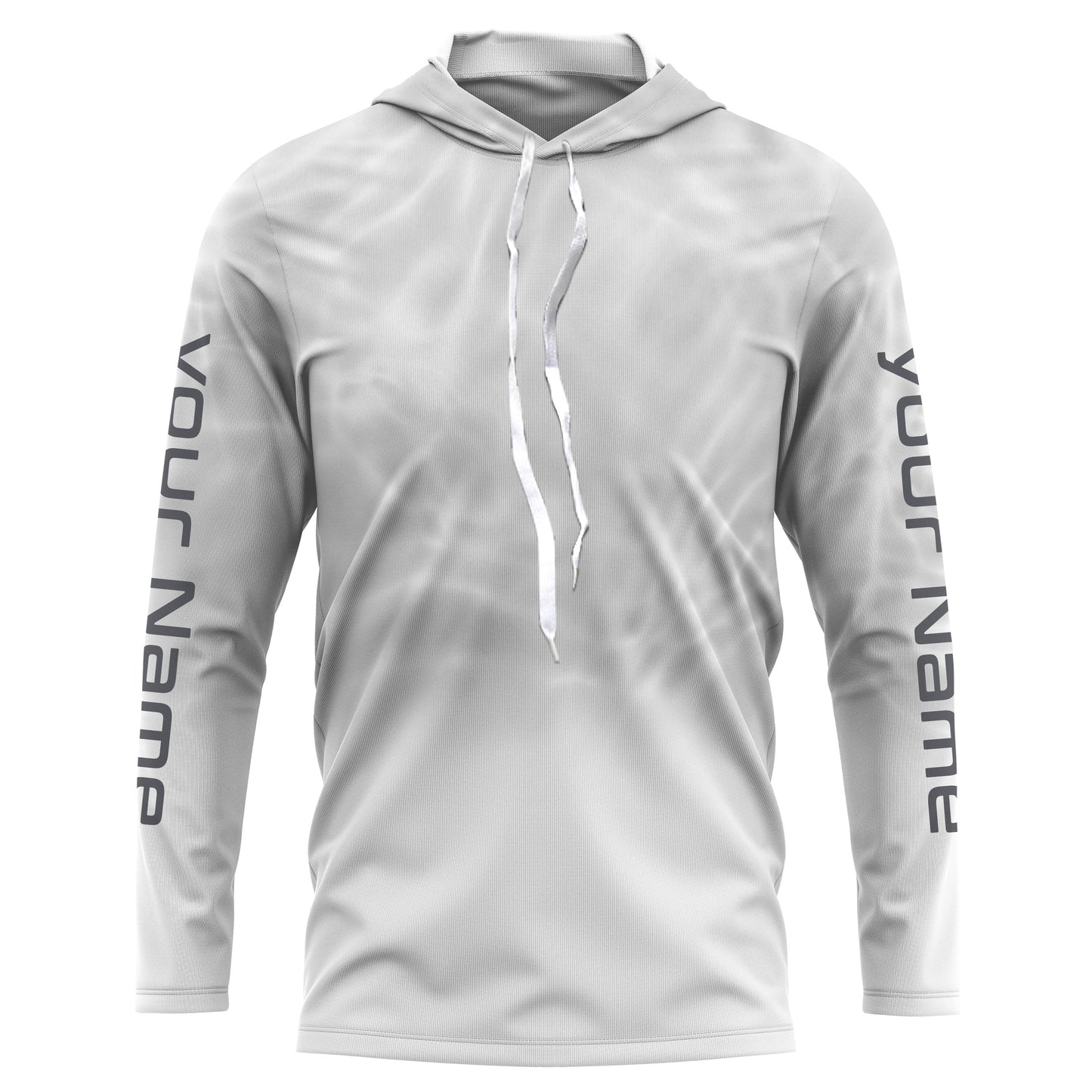 Personalized Water Wave White Performance Shirts, Fishing Tournament UV Protection Long Sleeve, Fishing Jerseys FSD2671