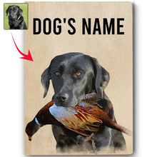 Load image into Gallery viewer, Personalized Bird Dogs Matte Canvas, Custom Dog's Photo and Name Canvas, Hunting Dogs gifts FSD3813 D06