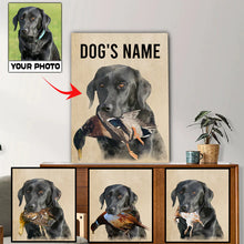 Load image into Gallery viewer, Personalized Bird Dogs Matte Canvas, Custom Dog's Photo and Name Canvas, Hunting Dogs gifts FSD3813 D06