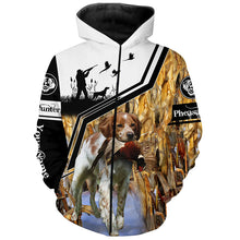 Load image into Gallery viewer, Best Brittany Pheasant Hunting dog Personalized Name T-shirt, Hoodie, Long sleeves shirt FSD4116