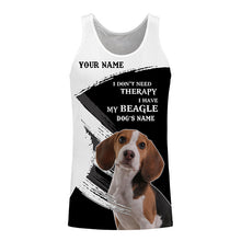 Load image into Gallery viewer, Beagle funny Dog saying shirts Customize Name Full print t shirt, hoodie, Gift for beagle lovers FSD3474