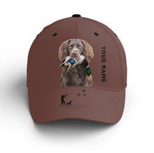 Load image into Gallery viewer, Waterfowl Duck Hunting custom name Hat for Men with many Duck dog breeds to choose FSD4006