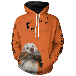 Best Pheasant Hunting Dogs Orange Hoodie, Personalized Shirts for Upland Hunters 3901FSD