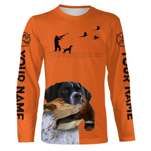 English pointer Dog Pheasant Hunting customized Name Shirts for Pheasant Hunters FSD3924