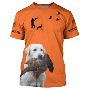 White Labs Pheasant Hunting Clothes, best personalized Upland hunting clothes, hunting gifts FSD3904