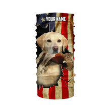 Load image into Gallery viewer, Bird Dog Labs yellow Labrador Pheasant hunting American flag Custom Name Shirts, Hoodie FSD3805