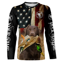 Load image into Gallery viewer, Best Duck Hunting Dogs chocolate Labrador Retriever American flag 3D All over printed Shirts FSD3865