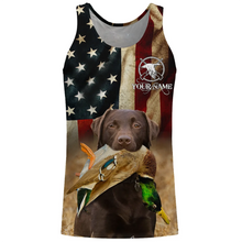 Load image into Gallery viewer, Best Duck Hunting Dogs chocolate Labrador Retriever American flag 3D All over printed Shirts FSD3865