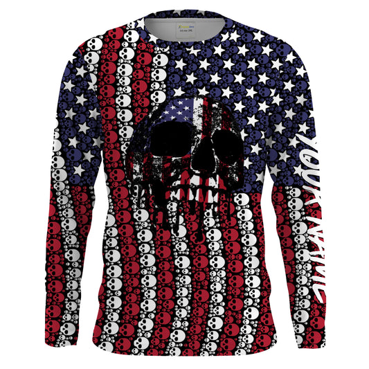 American Flag Skull patriotic 3D All over printed Shirts - Personalized Gifts Skull lovers FSD2167