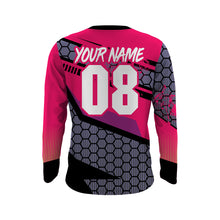 Load image into Gallery viewer, Motocross Mom Personalized Jersey UPF30+ Pink Dirt Bike Mom Racing Shirt Mother&#39;s Day Gift NMS1381