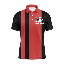 Load image into Gallery viewer, Custom Bowling Shirt for Men, Vintage Red&amp;Black Bowling Polo Jersey for Team Eat Sleep Bowl Repeat NBP164