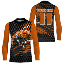 Load image into Gallery viewer, Custom Dirt Bike Jersey Youth Men UPF30+ Orange Motocross Shirt MX Racing Offroad Motorcycle Shirt NMS1402