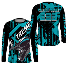Load image into Gallery viewer, Custom Dirt Bike Jersey Blue UPF30+ Youth Men Women Extreme Motocross Racing Shirt Off-road NMS1372