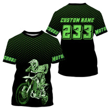 Load image into Gallery viewer, Green custom skull motocross jersey UV protective dirt bike racing off-road motorcycle racewear| NMS921