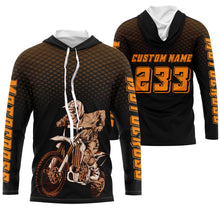 Load image into Gallery viewer, Orange custom skull motocross jersey UV protective dirt bike racing off-road motorcycle racewear| NMS922