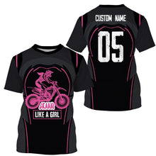 Load image into Gallery viewer, Brap Like A Girl Personalized Riding Jersey UPF30+ Female Riders Dirt Bike Motocross Women Race Shirt| NMS647