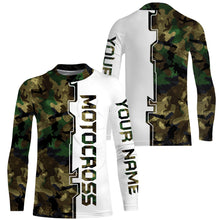 Load image into Gallery viewer, Personalized Camo Motocross Jersey UPF30+ Anti UV, Dirt Bike Racing Motorcycle Riders Racewear| NMS454