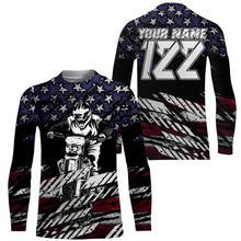 Load image into Gallery viewer, Motocross Racing Jersey Personalized UPF30+ Adult&amp;Kid Patriotic MotoX American Biker Motorcycle Jersey| NMS719