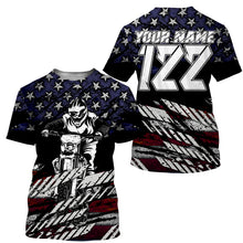 Load image into Gallery viewer, Motocross Racing Jersey Personalized UPF30+ Adult&amp;Kid Patriotic MotoX American Biker Motorcycle Jersey| NMS719
