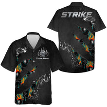 Load image into Gallery viewer, Men Women Custom Hawaiian Bowling Shirt, Strike Bowlers Jersey Short Sleeve Button-down Cool Shirt NBH103