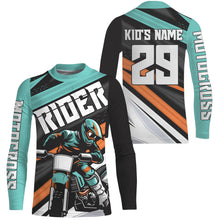 Load image into Gallery viewer, Personalized Rider Jersey UV Protect, UPF 30+ Dirt Bike Racing Long Sleeves Motocross Racewear| NMS373