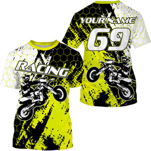 Personalized Racing Jersey UPF30+ UV Protect Dirt Bike Racing Shirt Off-Road Rider Motorcycle Racewear| NMS401