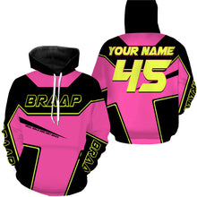 Load image into Gallery viewer, Biker Girl Riding Jersey Personalized Brap Motocross Shirt for Women Female Riders Pink Dirtbike Motorcycle| NMS545