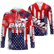 Load image into Gallery viewer, American adult kid BMX jersey Personalized UPF30+ USA cycling gear Patriotic bike shirt| SLC15