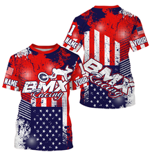 Load image into Gallery viewer, American adult kid BMX jersey Personalized UPF30+ USA cycling gear Patriotic bike shirt| SLC15