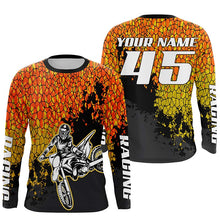 Load image into Gallery viewer, Dirt Bike Jersey Kid Men Women UPF30+ Personalized Orange Motocross Racing Shirt MX SX Off-Road PDT461
