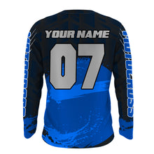 Load image into Gallery viewer, Blue Motocross Dad Jersey UPF30+ Personalized MX Shirt Dirt Bike Off-Road Long Sleeves PDT497