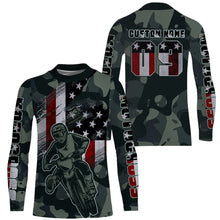 Load image into Gallery viewer, Camo Motocross Jersey Youth Men Women UPF30+ Custom Dirt Bike Shirt Patriotic MX Racing PDT450